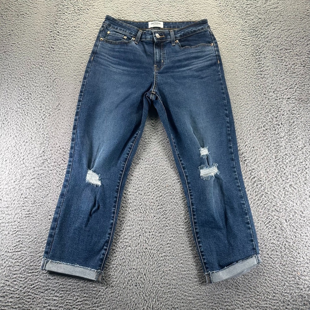 Denizen from Levi's Jeans Womens 30x26 Blue Cotton Denim Boyfriend‎ Distressed